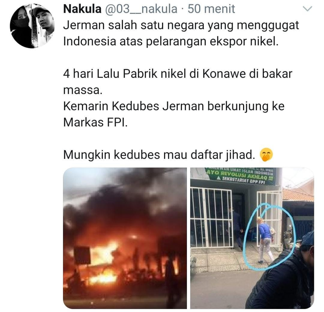 Kemenlu Layangkan Protes dan Panggilan Ke Duta Besar Jerman Terkait FPI