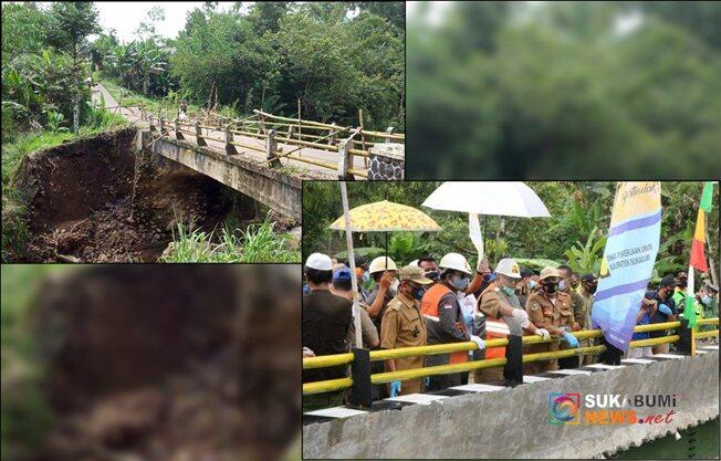 Sempat Mengkhawatirkan, Jembatan Ciheulang V Sudah Diperbaiki dan Diresmikan Bupati