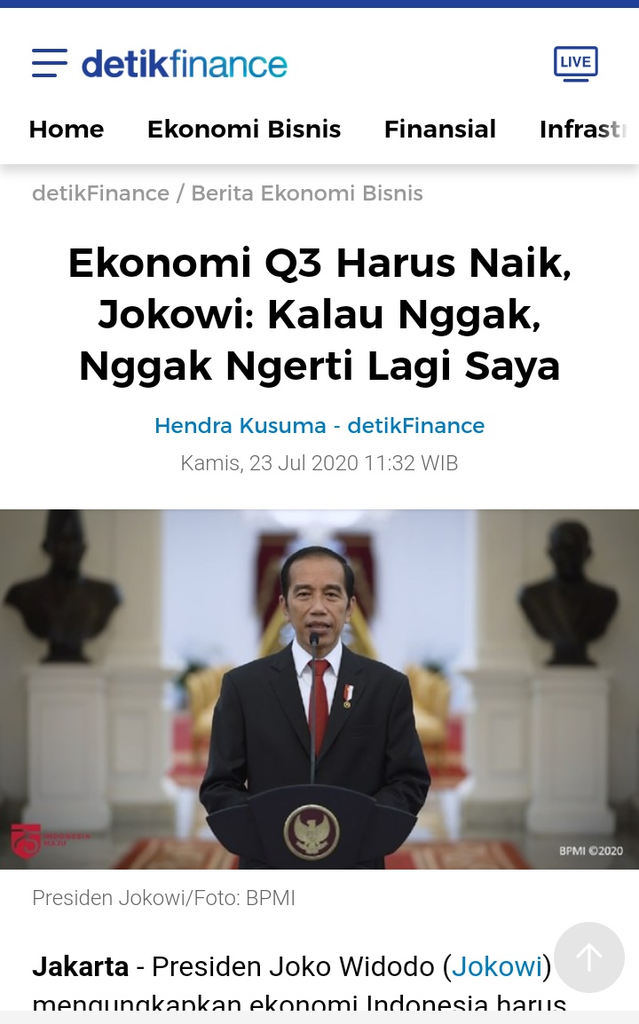 Jokowi: Saya Optimistis Ekonomi Kita Akan Pulih