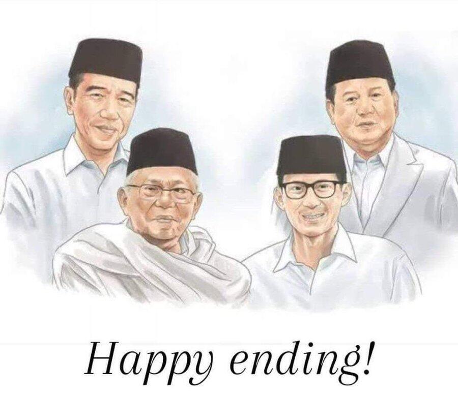 Sejarah Baru: Prabowo-Sandi, Eks Kompetitor Jokowi di Pilpres, Kini Jadi Menteri