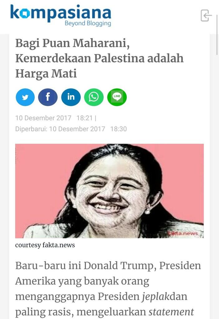 Puan : Selama Palestina Belum Merdeka, Indonesia Tak Buka Hubungan dengan Israel