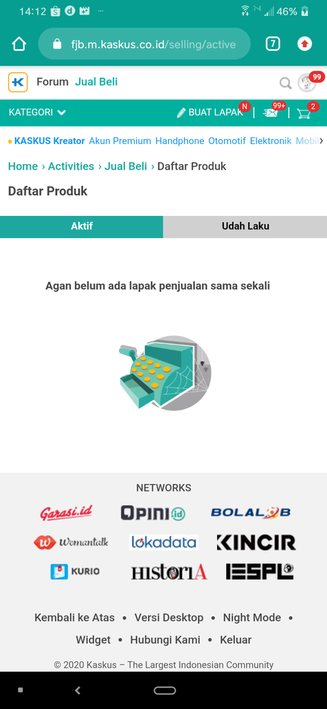 Daftar Produk Saya Hilang SEMUA???!!