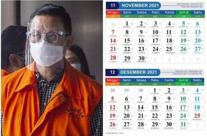 Gokils, Beredar Viral Kalender 2021 Bergambar Napi Koruptor! Netizen; Siapa Mau Beli?