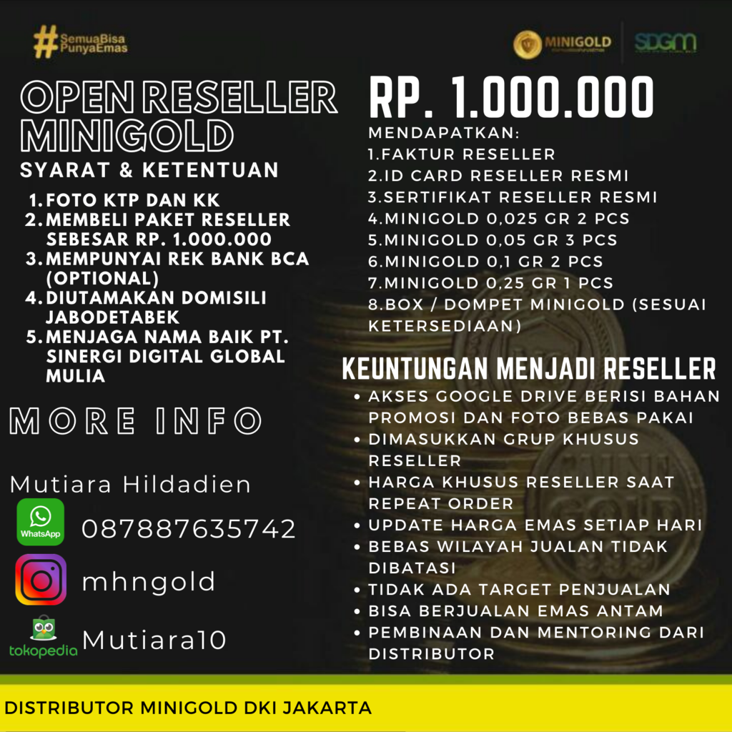 Open Reseller Minigold | Modal 1jt Udah Bisa Jualan Emas | Mini Gold | Antam