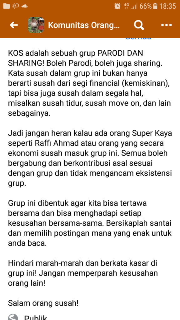 Komunitas Orang Susah, Grup Unik Facebook Yang Menghibur!