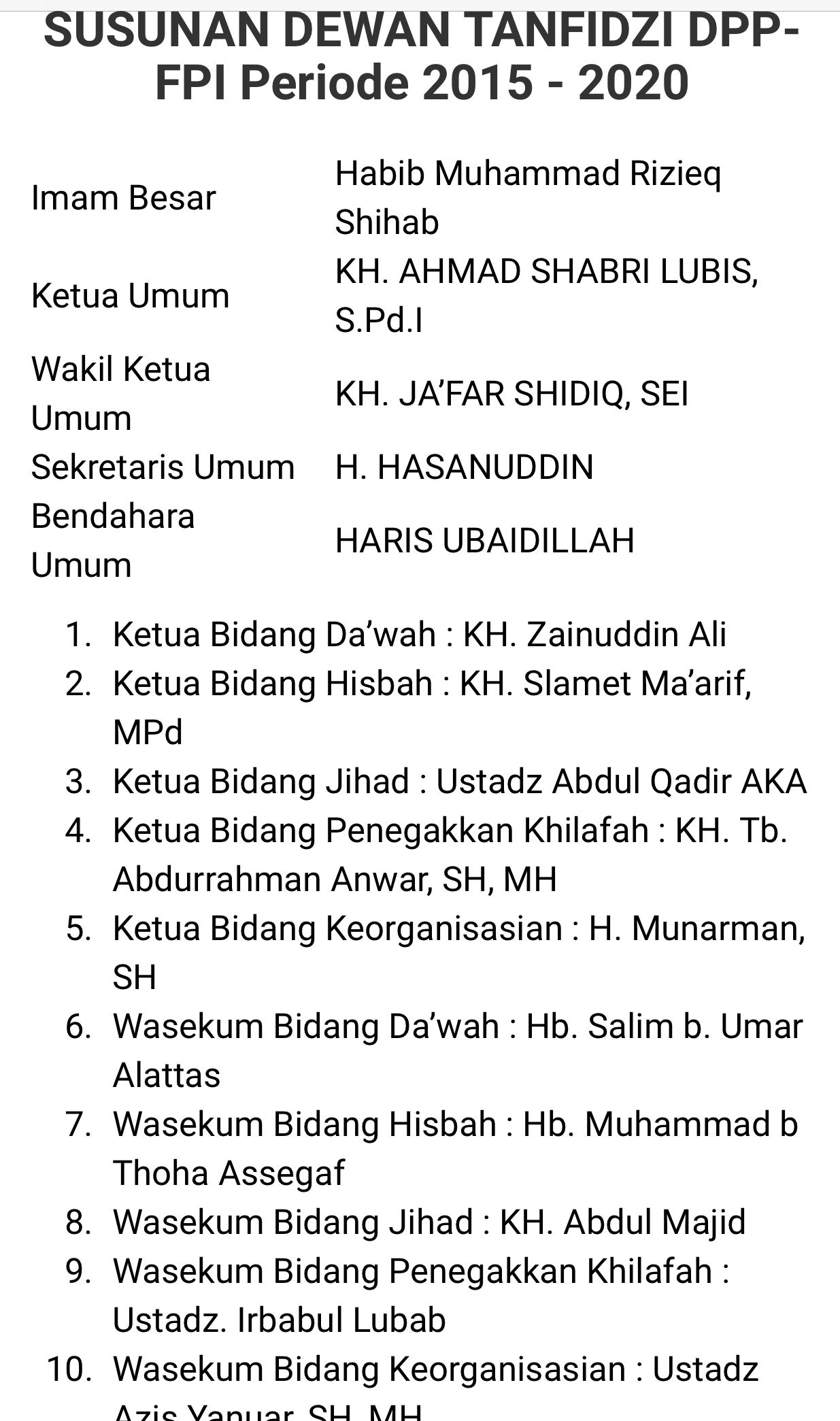 Pakar Sebut Perubahan Nama FPI Tetap Bertentangan dengan UU