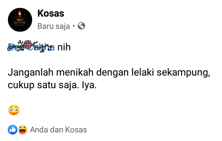 Quote &quot;Menikahi Laki-laki Yang&quot;Jadi Trending! Emak-emak Facebook Gak Mau Kalah!