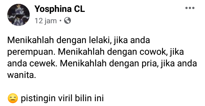 Quote &quot;Menikahi Laki-laki Yang&quot;Jadi Trending! Emak-emak Facebook Gak Mau Kalah!