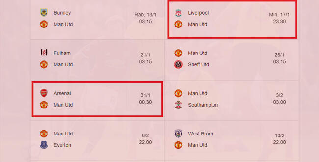 5 Jadwal Live Streaming Manchester United Wajib Dicatat