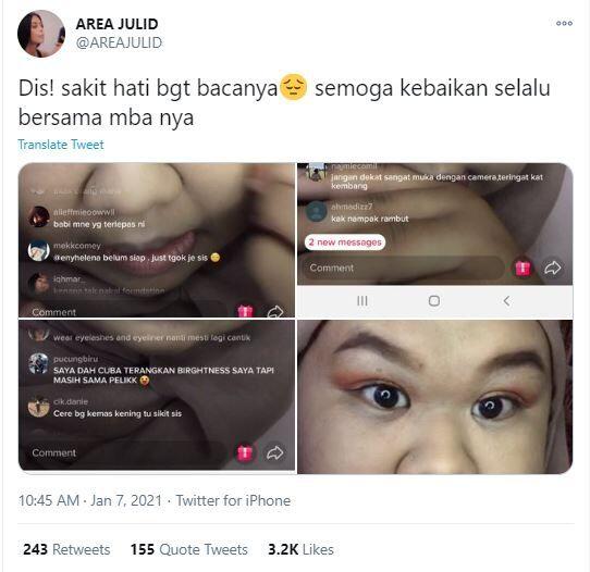 Miris! Viral Perempuan Jadi Korban Body Shaming saat Live Tutorial Makeup