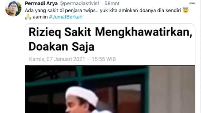 Doa Jelek Rizieq Shihab Diamini Abu Janda, Nitizen: Akhirnya Dikabulkan