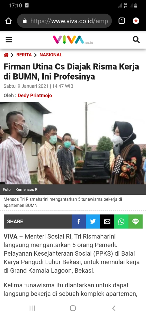 Firman Utina Cs Diajak Risma Kerja di BUMN, Ini Profesinya