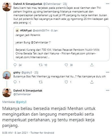 Gegara Markas Pesawat Nuklir China Dekat Natuna, Alasan Prabowo Jadi Menhan