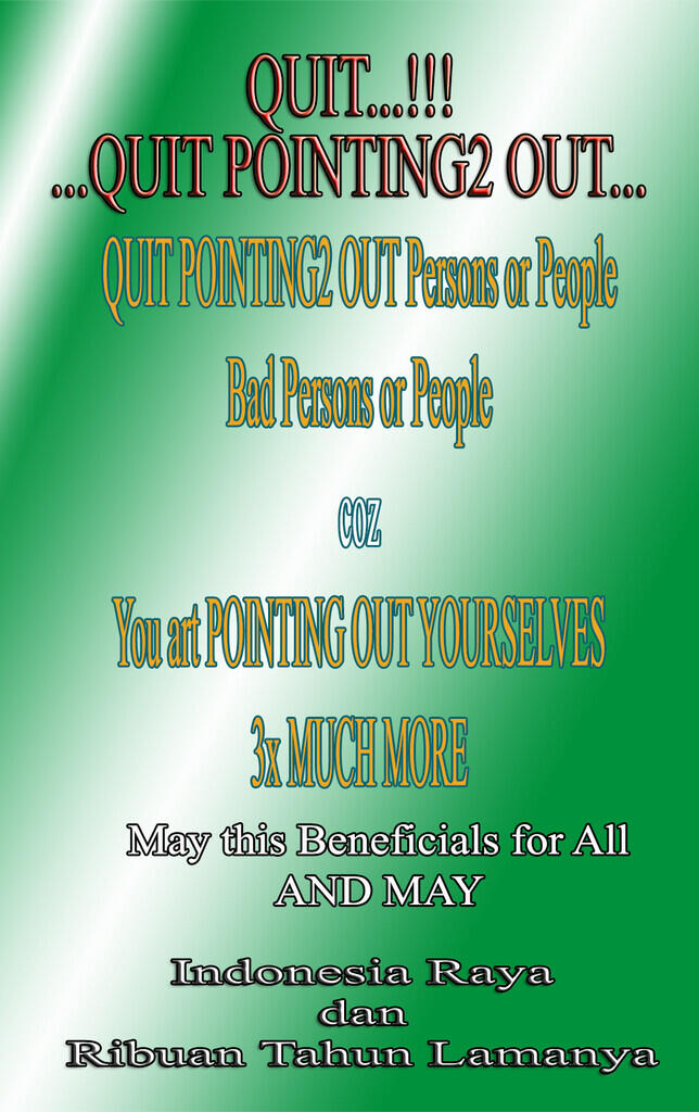 QUIT...!!! People, QUIT IT...!