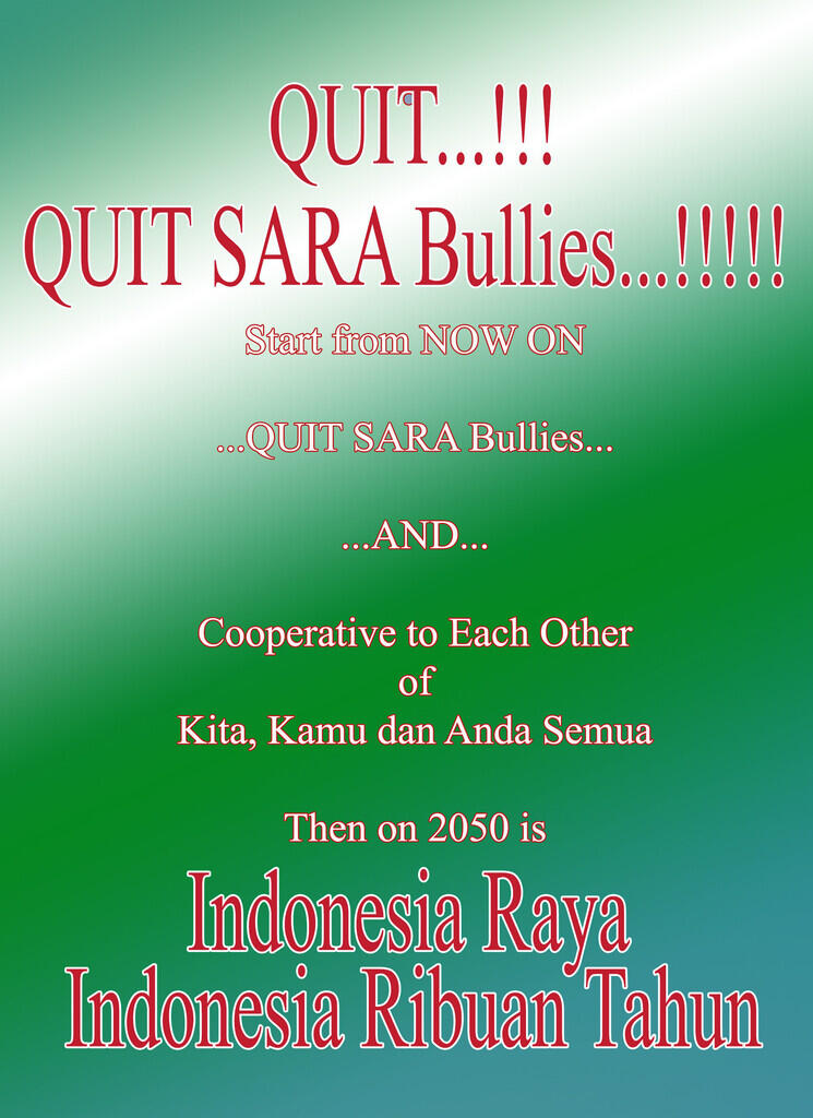 QUIT...!!! People, QUIT IT...!
