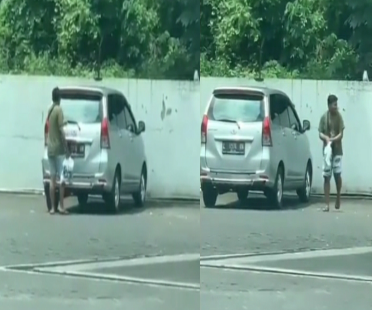  Salah Mengira Mobil, Pemuda Ini Hendak Buka Paksa Bagasi! Malu Sampe Ke Ubun - Ubun