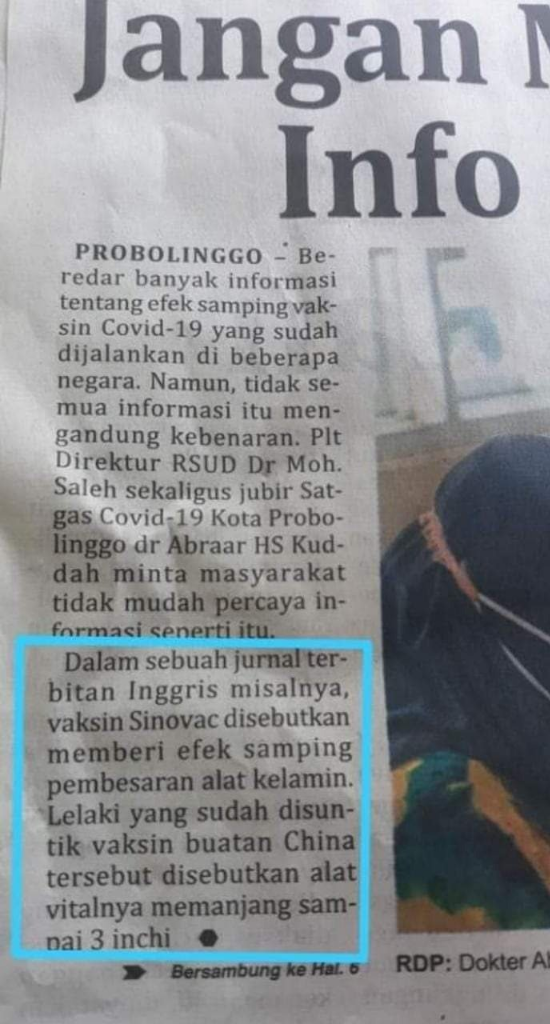 Efek Samping Vaksin Covid Sinovac: Diare Hingga Gangguan di Kulit