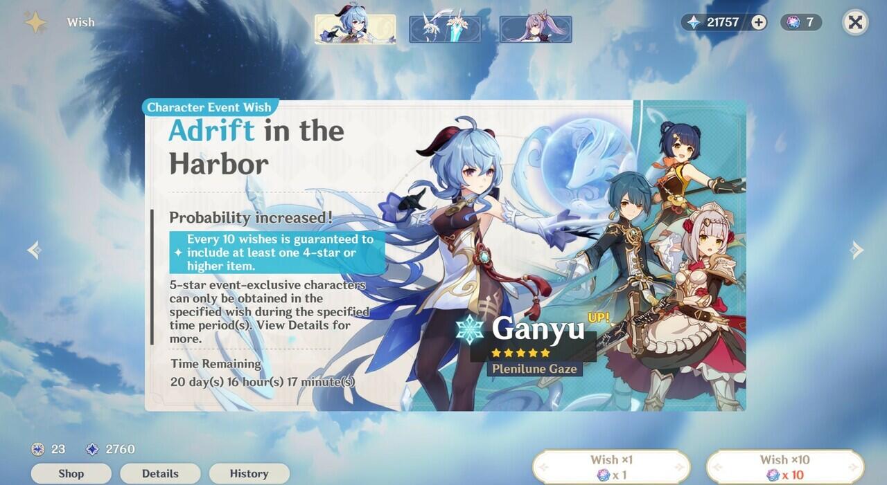 Banner Terbaru di Genshin Impact Ganyu Meluncur Hari Ini