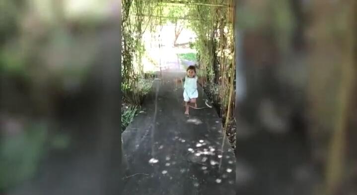 Asyik Berlarian, Bocah Ini Hampir dipatuk Ular! Netizen: Ularnya Salah, Motong Jalan 