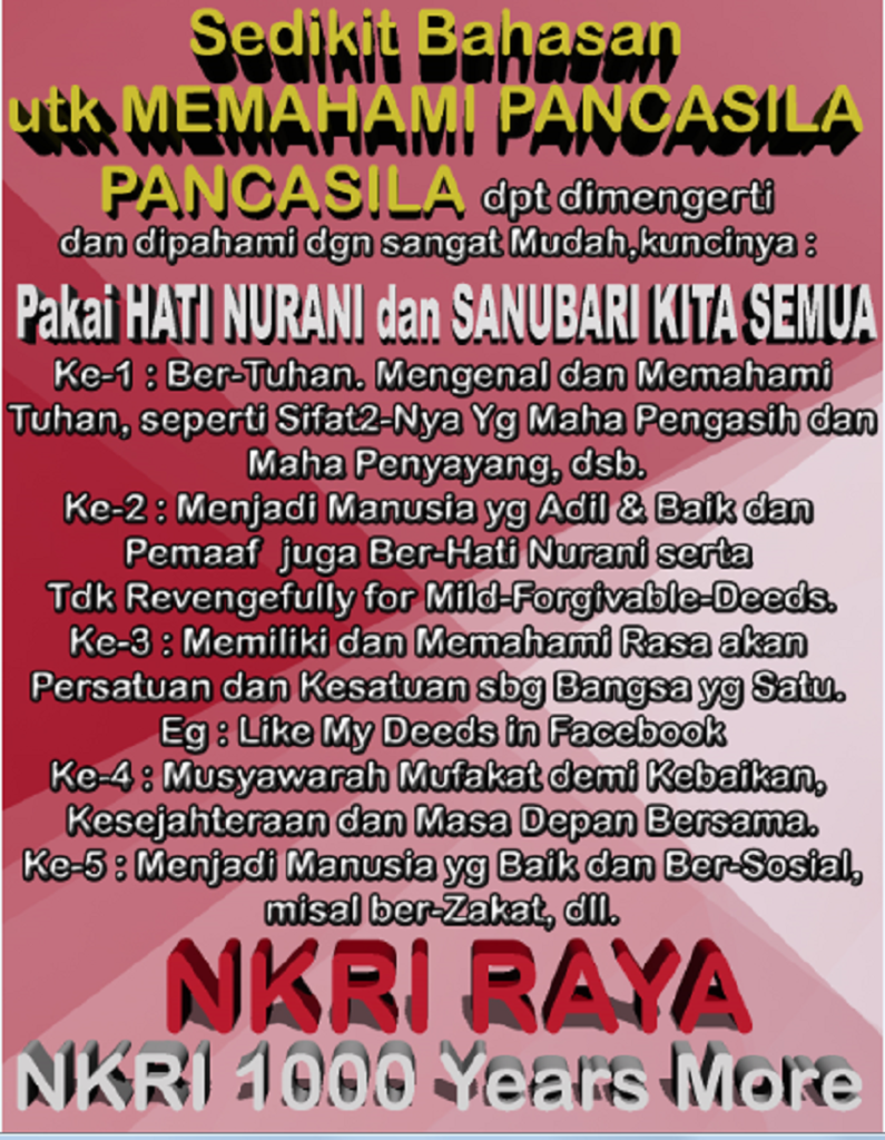 &#91;Nasionalisme-Muhasabah&#93;Sebuah Instrospeksi Kebangsaan dan Sdkt Apresiasi dari Saya