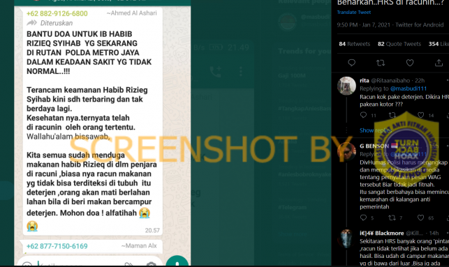 Rizieq Sakit Tidak Normal Akibat Diracun