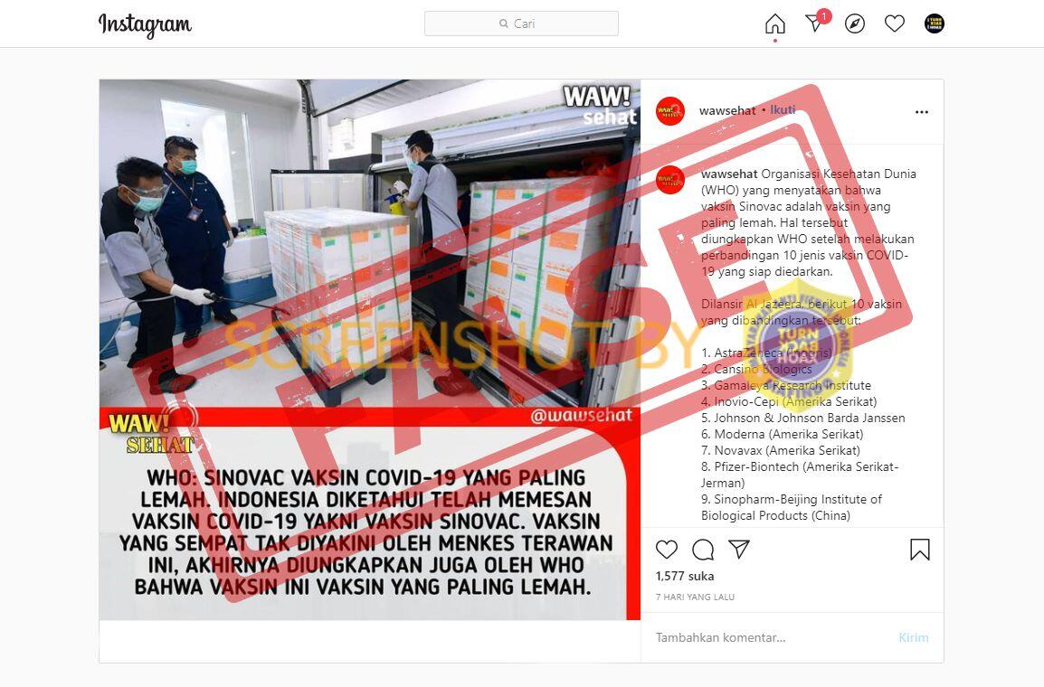Vaksin Corona yang Dipesan Indonesia Berkualitas Paling Rendah