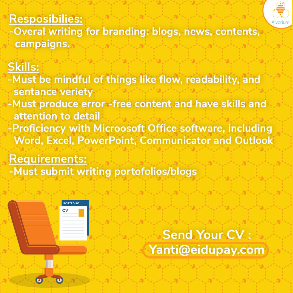 Lowongan Kerja Maggang Content Writer 