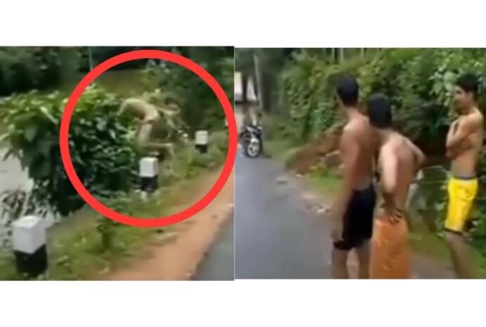 Sekelompok Pemuda Asyik Mau Terjun ke Sungai, Pelompat Kedua Bikin Ngakak GanSis!