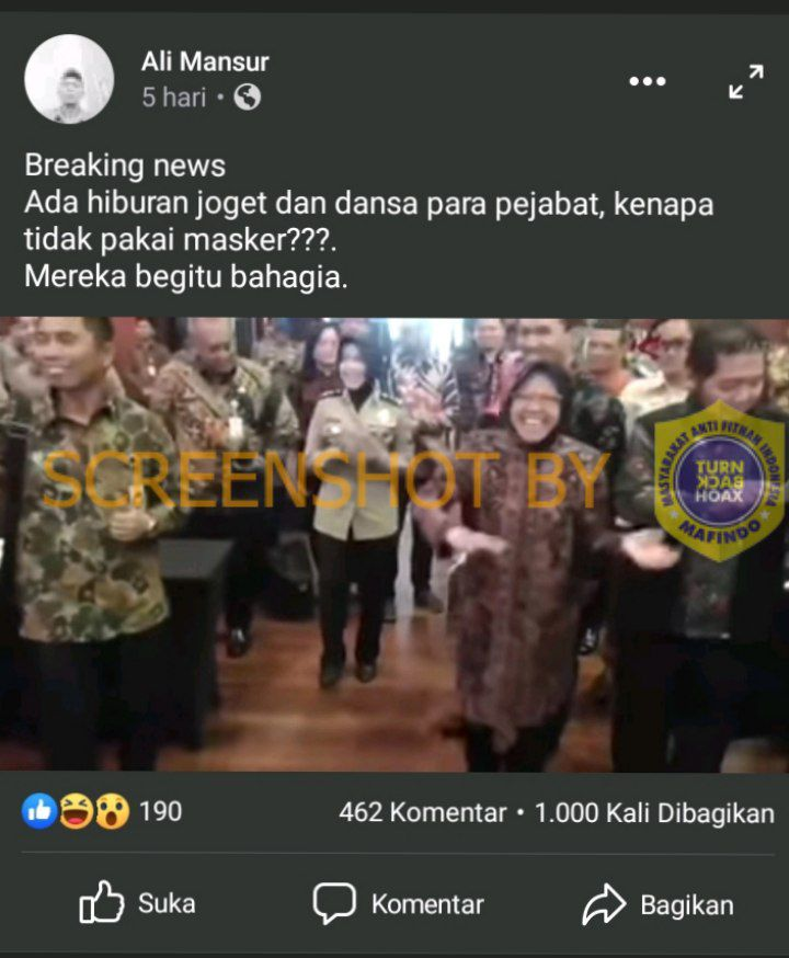 Menteri Risma Joget Abai Protokol Kesehatan