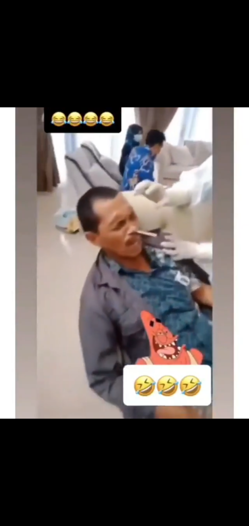 Antara Ngakak Atau Kasian!! Ekspresi Bapak2 Ketika Hidungnya Tersangkut Alat Pengetes