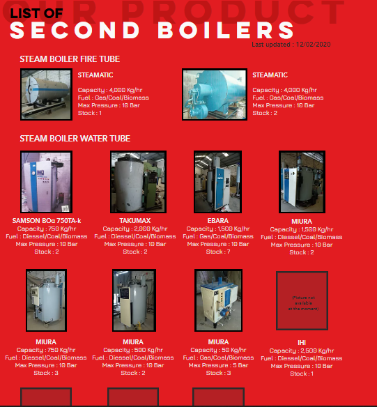 BOILER REQUEST | SAMSON INDONESIA BOILER | MENYEDIAKAN BOILER BARU DAN SECOND