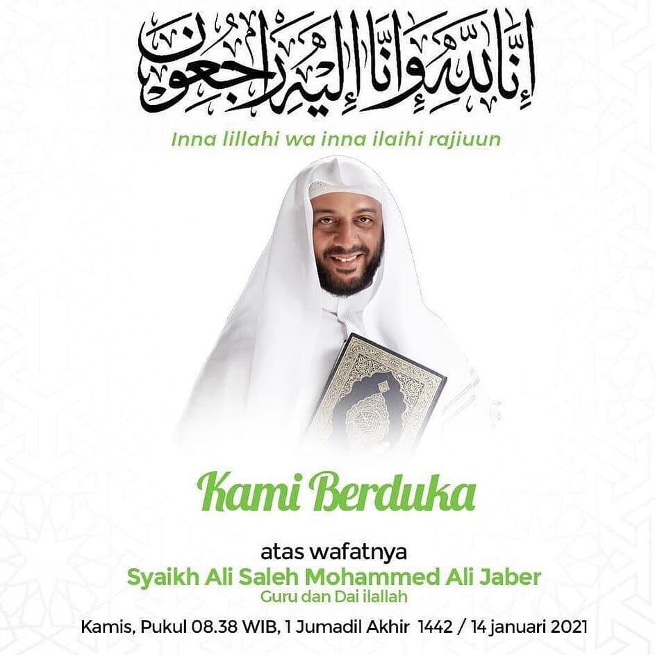 Kabar Duka, Syekh Ali Jaber Meninggal Dunia