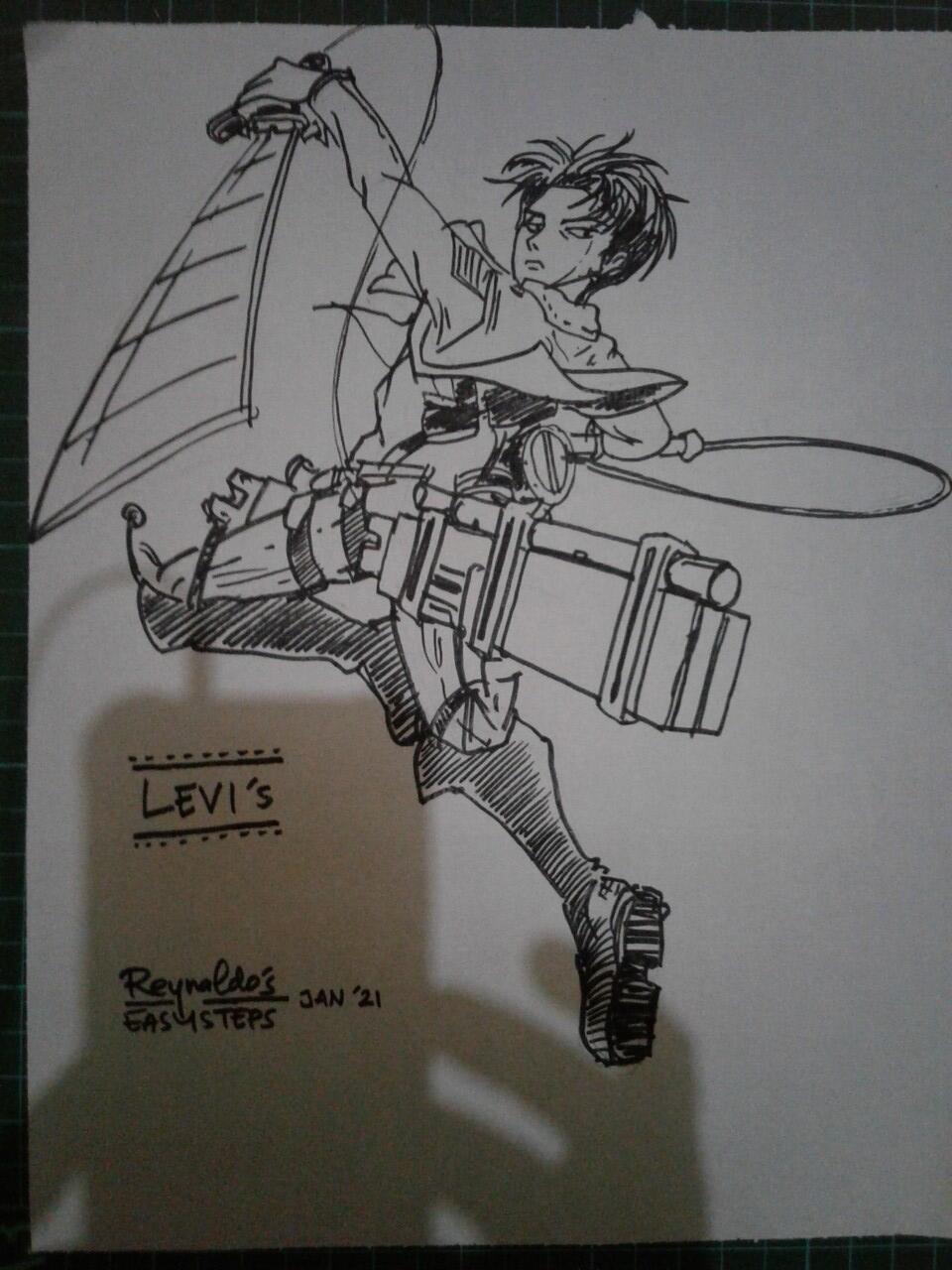 Sekarang gambar Levi AOT jadi lebih mudah (strp by step inside)
