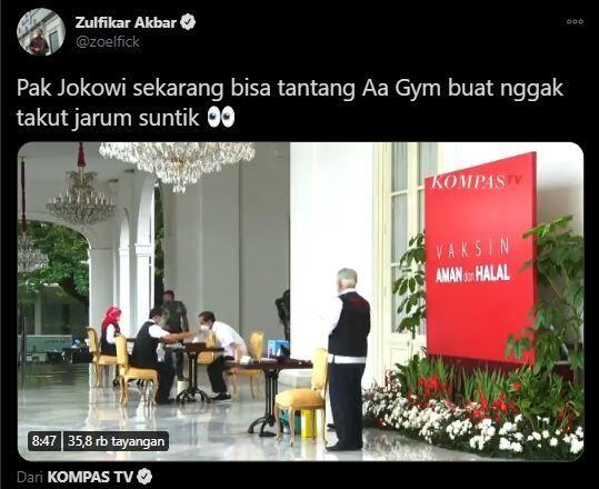 Aa Gym Kena Sindiran Pedas Warganet Usai Jokowi Divaksin Covid-19