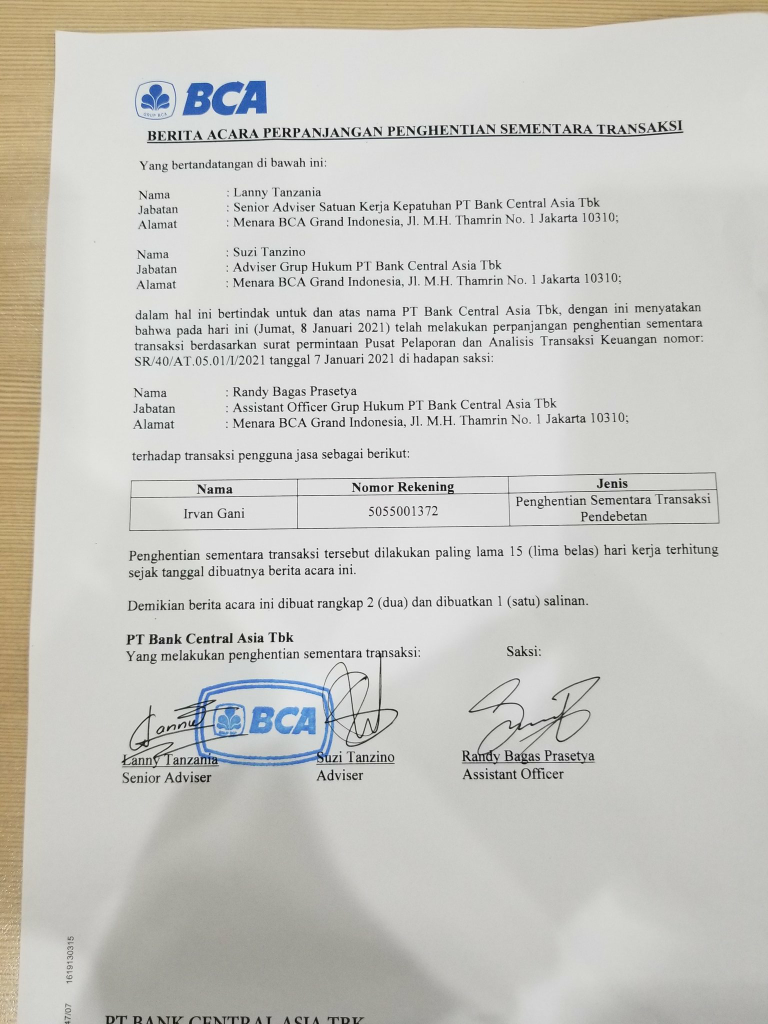 kebobrokan oknum staff legal bank BCA menyebabkan kerugian materi dan nama baik ane!!