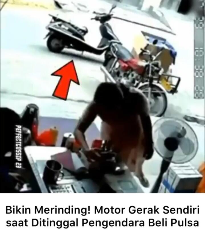 Asli Merinding Motor Ini Gerak Sendiri Nabrak Pengendara Lain, Ada Hantu Kah?
