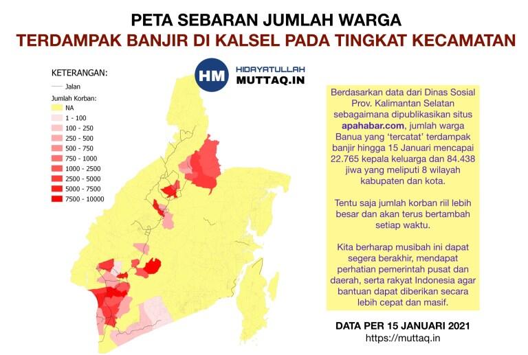 Banjir di Kalsel Meluas, Warga Menunggu Evakuasi dari Loteng