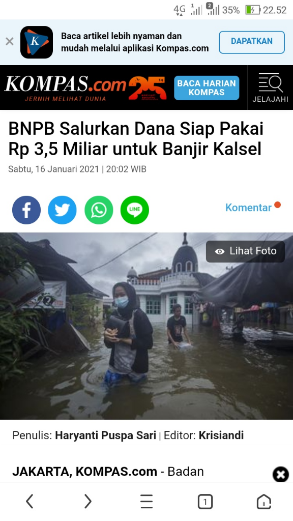 Banjir Kalsel: 5 Orang Meninggal, 27.111 Rumah Terendam, 112.709 Warga Mengungsi