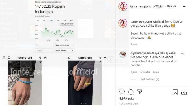 Heboh Kabel Ties Dijadikan Tren Fashion, Harganya Capai Jutaan Rupiah