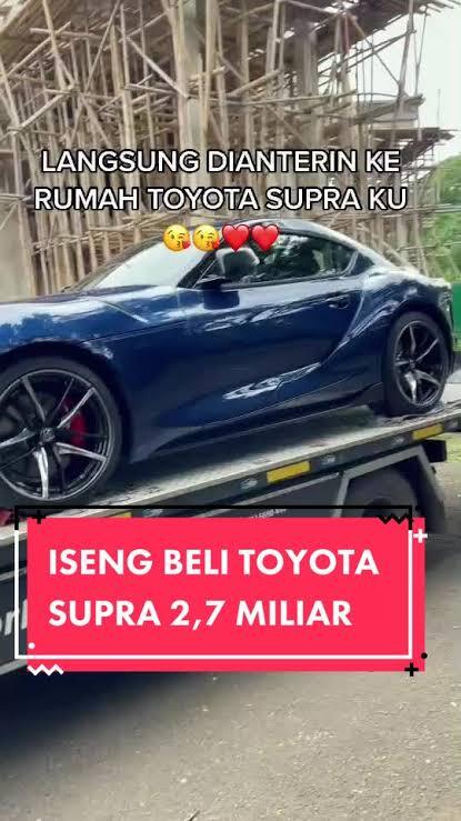 Crazy Rich, Jajan Toyota Supra 2,7 Milliar Dah Kaya Beli Gorengan!!