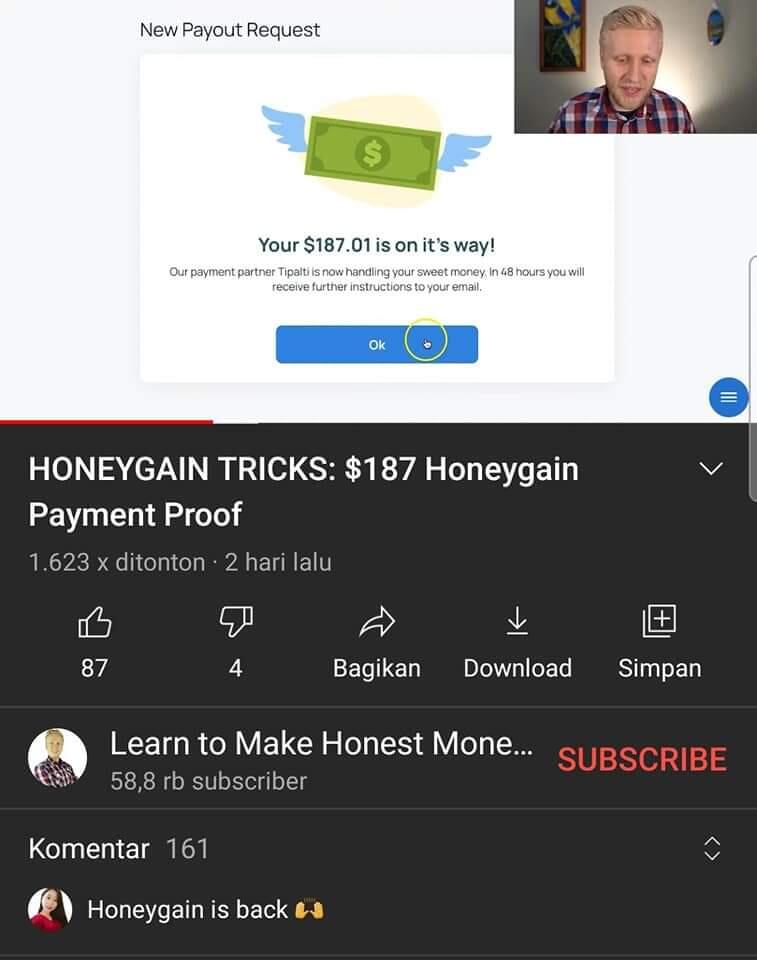 HONEYGAIN - MAKE MONEY FROM HOME | KASKUS