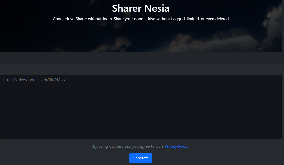 Googledrive sharer Tanpa login