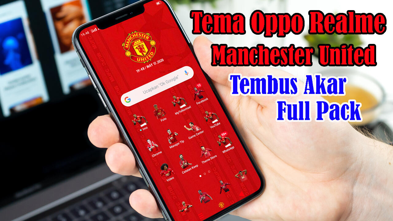 Download Tema Oppo Manchester United Full Oppo A5s/A3s/A12/A1k/A53 Realme Gratis