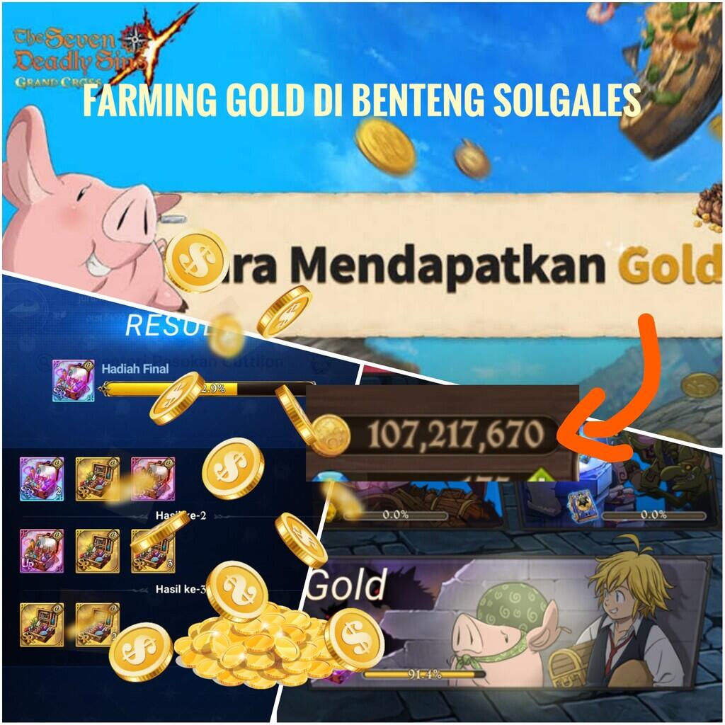 Sekarang Farming Gold Bisa sampe 50juta/hari 7DS Grand Cross