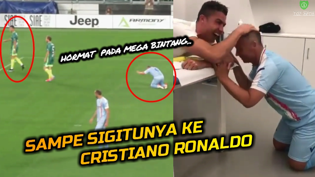 MOMEN C.RONALDO DISANJUNG 'BAK DEWA' OLEH PEMAIN LAWAN SAAT LAGA AMAL