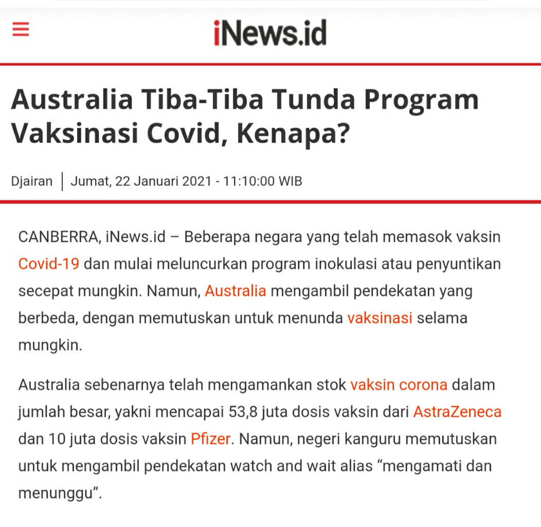33 Orang Meninggal Usai Divaksinasi di Norwegia, Indonesia Evaluasi Vaksin Pfizer