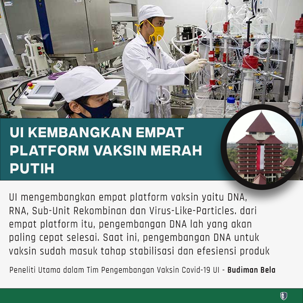 UI Kembangkan Platform Vaksin Merah Putih