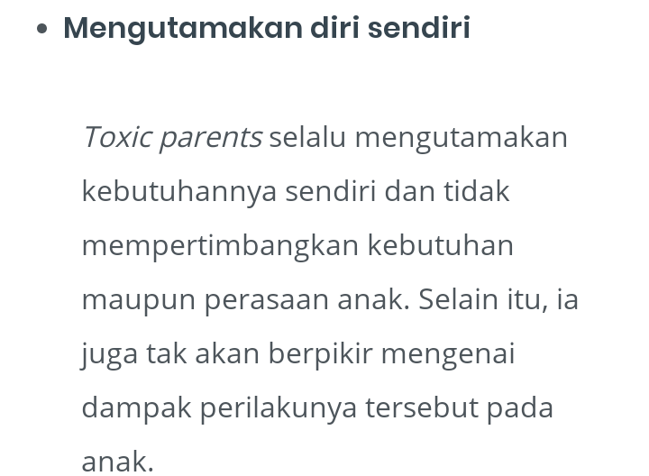 Sadarkah Bunda Perbuatan Berikut Merupakan Perundungan Bagi Anak?Toxic Parent!