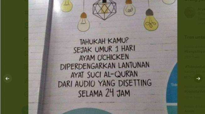 Viral Ayam Muslim, Sejak Menetas Didengarkan Lantunan Al Quran, Apa Rasanya