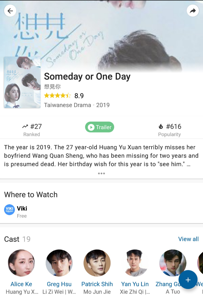 Someday or One Day (2019)